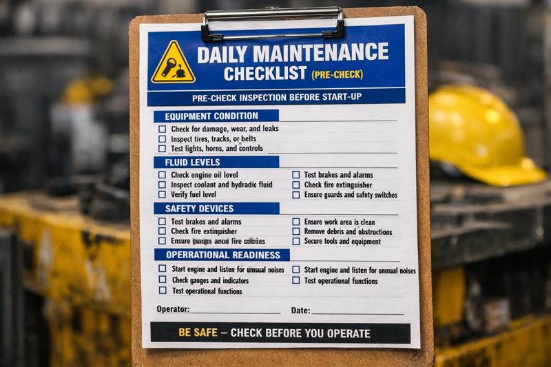 Daily Pre-Operation Safety Checklist