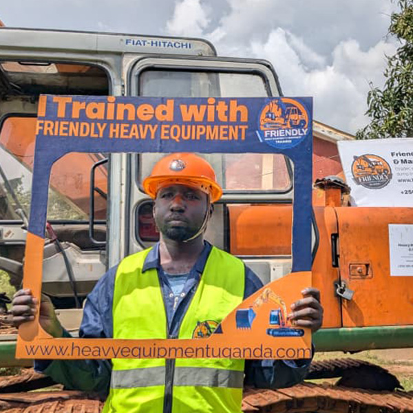 One of that trainee that successfully completed his training in excavation