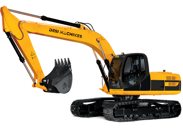 An Excavator with various parts as mentioned in the context above 
